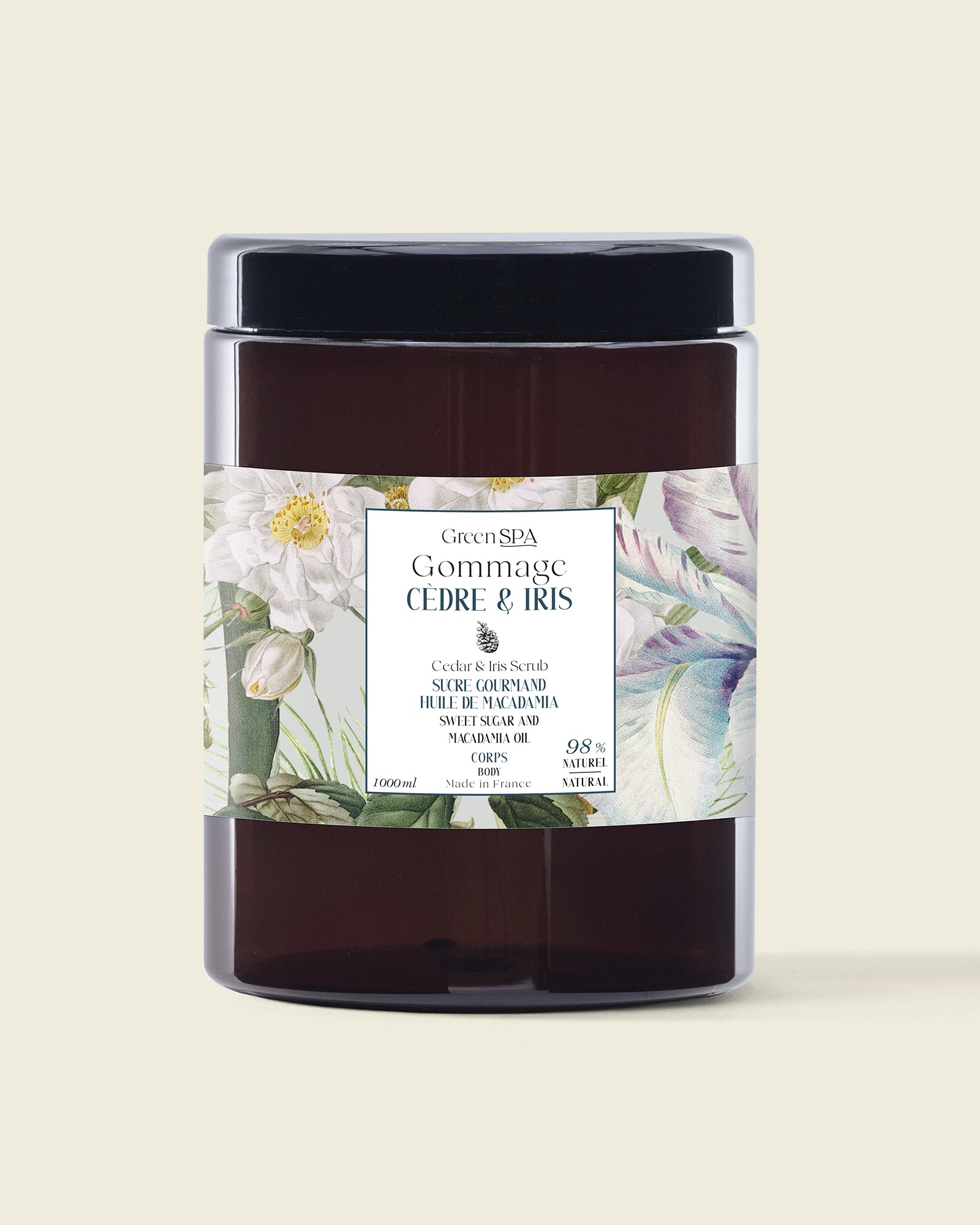 Cedar & Iris scrub