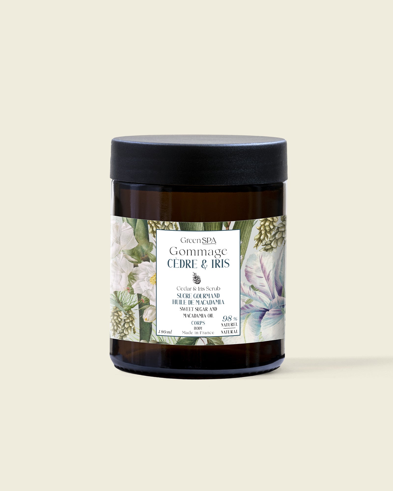 Cedar & Iris scrub