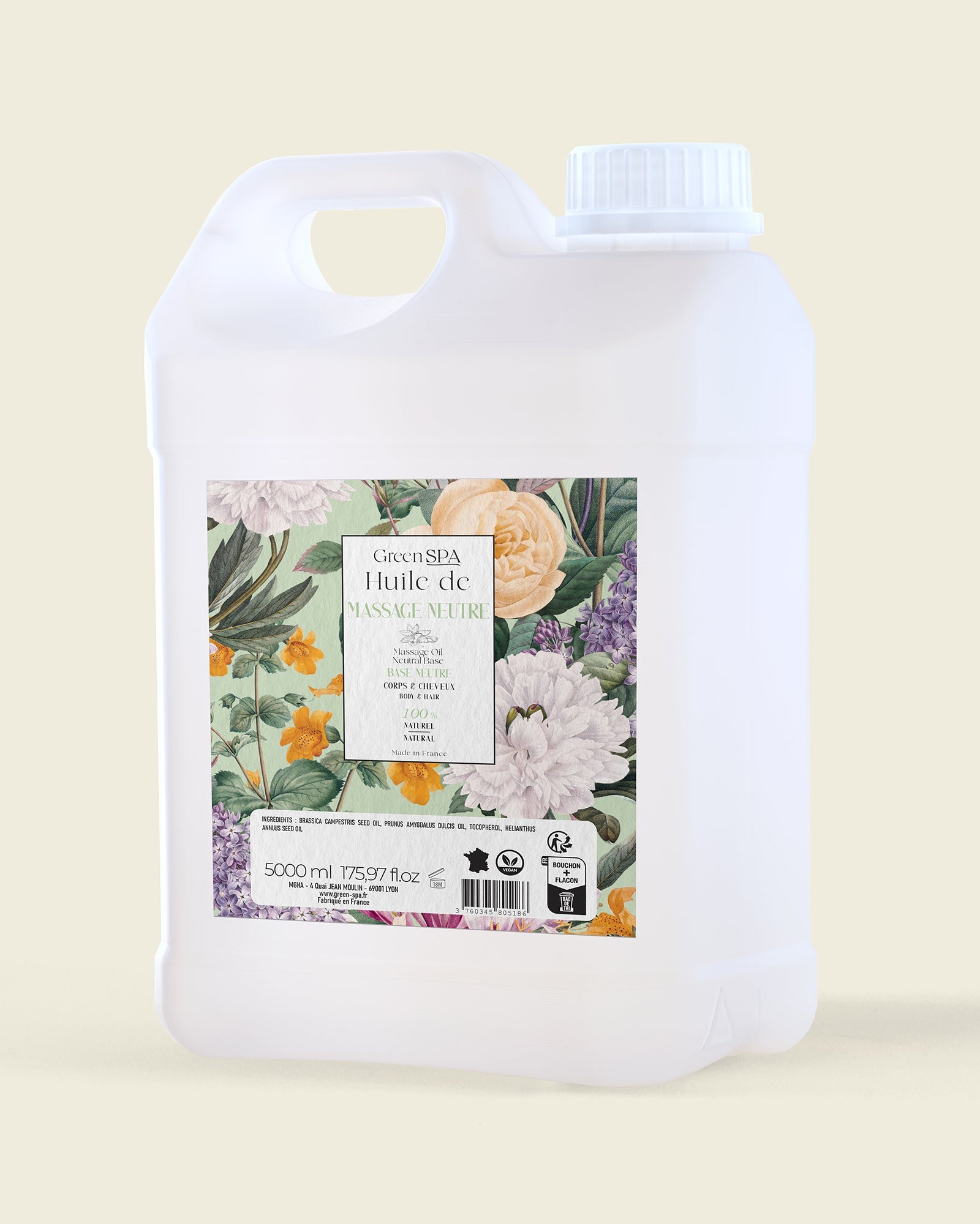 Aceite de masaje: base neutral 100 % natural